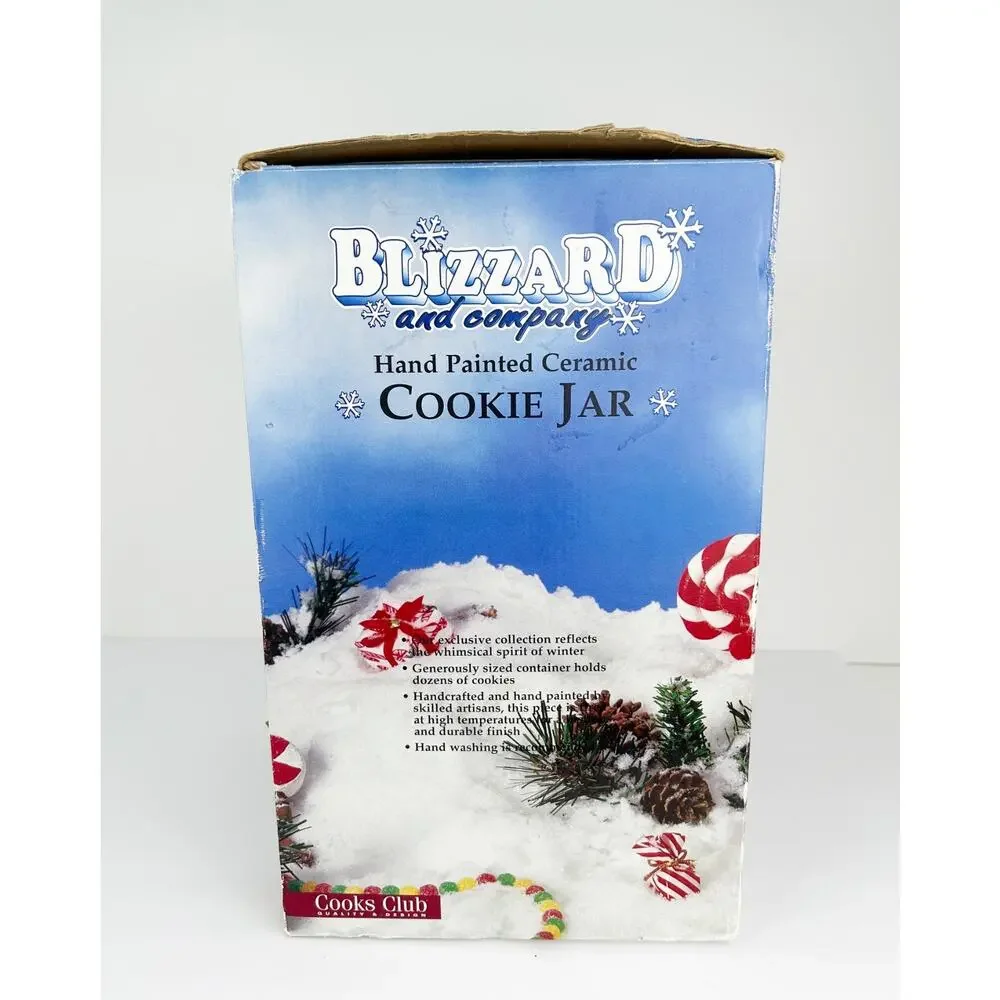 Blizzard & Co Christmas Cookie Jar Walrus Penguin Ceramic Cooks Club w Box